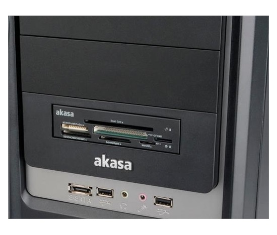 AKASA USB přední panel USB-C a dual USB-A porty, 3.5'' PC bay