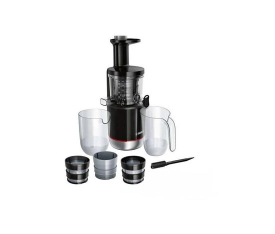 Bosch MESM731M šnekový odšťavňovač, 150 W, nastavení hustoty nápoje, 3 filtry, zpětný chod, černá
