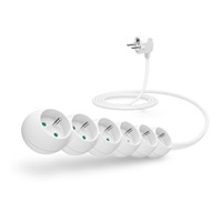 CONNECT IT prodlužovací kabel 230V, 6 zásuvek, 2 m, bez vypínače (bílý)