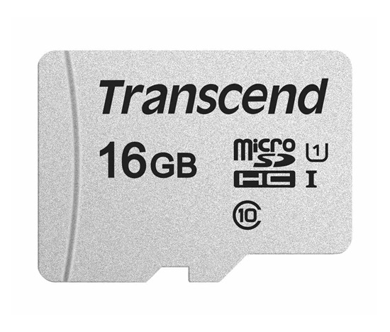 TRANSCEND MicroSDHC karta 16GB 300S, UHS-I U1, bez adaptéru