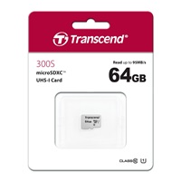 TRANSCEND MicroSDXC karta 64GB 300S, UHS-I U1, bez adaptéru