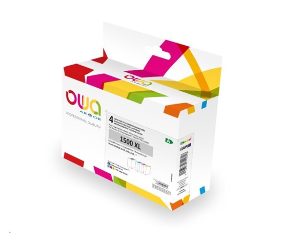 OWA Wkład ARMOR do CANON, PACK4 REMAN. PGI-1500XL BCMY, 35ml/3x12ml/1200p/3x1030p, czarny/black+1C+1M+1Y