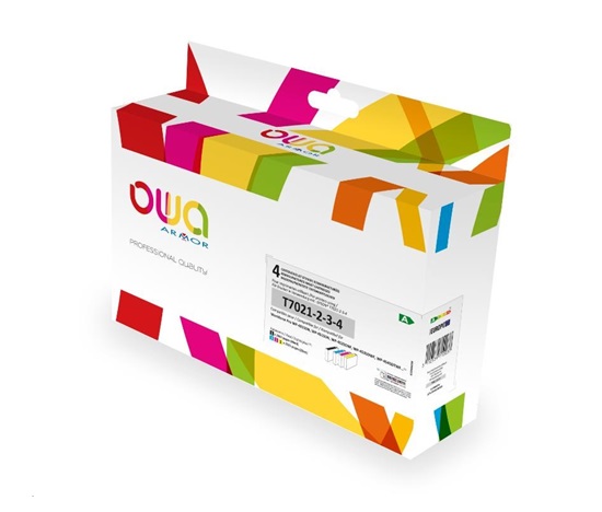 OWA Wkład ARMOR do EPSON PACK 4 REMAN. T702 BCMY, 46ml/3x22ml/2860p/3x2535p, T7022/T7023/T7024, czarny/black+1C+1M+1