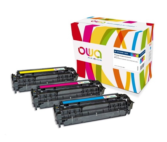 Toner OWA Armor do HP Color Laserjet Pro300 M351, M375, Pro400 M451, M475, 3x2600 stron, CF370AM, C+M+Y