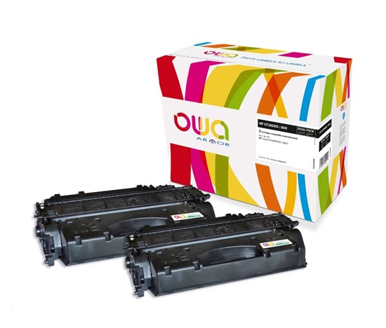 Toner OWA Armor do HP Color Laserjet Pro 400 M401, M425, 2x6900 stron, CF280XD, czarny/black