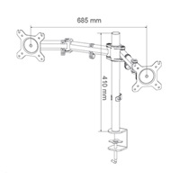 ARCTIC držák na 2 monitory Z2 Basic