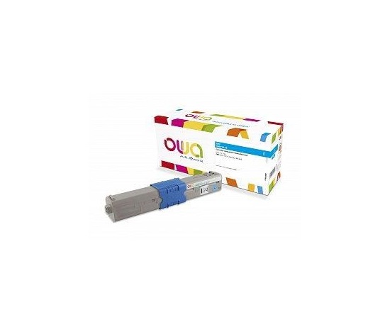Toner OWA Armor do OKI C301, C321, MC332, MC342, 1500p, 44973535, niebieska/cyan