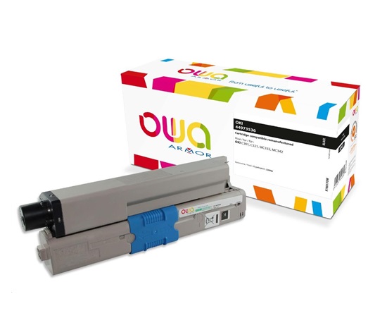 Toner OWA Armor do OKI C301, C321, MC332, MC342, 2200p, 44973536, czarny/black