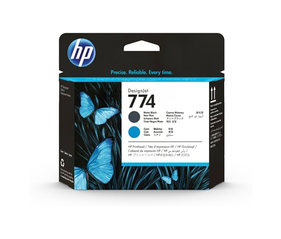 HP 774 Matte Black/Cyan Printhead