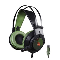 A4tech Bloody J437 herní sluchátka, 7.1., USB, zelená barva