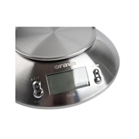 ORAVA EV-3 S digitální kuchyňská váha, LCD displej, přesnost 1 g, funkce TARE, nerez, časovač