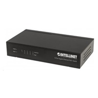 Intellinet 5-port Gigabit PoE Switch, 4x GbE PoE+, 1x GbE, PoE 60W, fanless