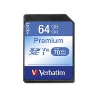 VERBATIM SDXC karta 64GB Class 10, UHS-1 (R:70/W:10 MB/s)