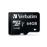 VERBATIM Tablet microSDHC C10/U1 with USB reader 64GB (R:70MB/s, W:10MB/s)