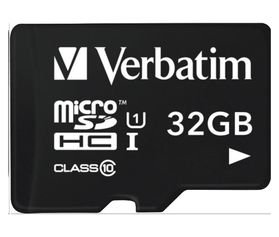 VERBATIM Tablet microSDHC C10/U1 with USB reader 32GB (R:45MB/s, W:10MB/s)