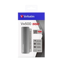 VERBATIM externí SSD 120GB Vx500 silver USB-C