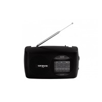 Orava T-120 B přenosný rádio přijímač, 1 W, výstup na sluchátka, AM & FM rádio, anténa, černá
