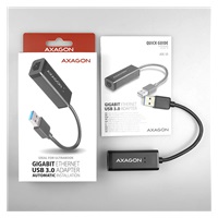 AXAGON ADE-SR, USB-A 3.2 Gen 1 - karta sieciowa Gigabit Ethernet, instalacja automatyczna, czarna