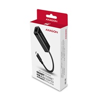 AXAGON ADE-SRC, USB-C 3.2 Gen 1 - karta sieciowa Gigabit Ethernet, instalacja automatyczna, czarna