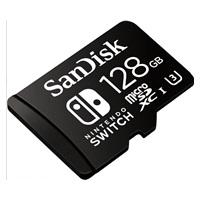 SanDisk MIcroSDXC karta 128GB for Nintendo Switch (R:100/W:90 MB/s, UHS-I, V30, U3, C10, A1) licensed Product
