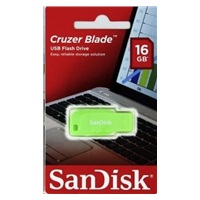 SanDisk Flash Disk 16GB Cruzer Blade, USB 2.0, zelená