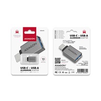 AXAGON RUCM-AFA, redukcja USB-C (M) -> USB-A (F), USB 3.2 Gen 2, 3A, ALU