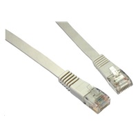 Patchcord płaski CAT5E UTP LSOH 0,5m szary non-snag-proof