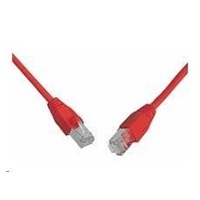 Patchcord CAT5E SFTP PVC 0,5m czerwony snag-proof