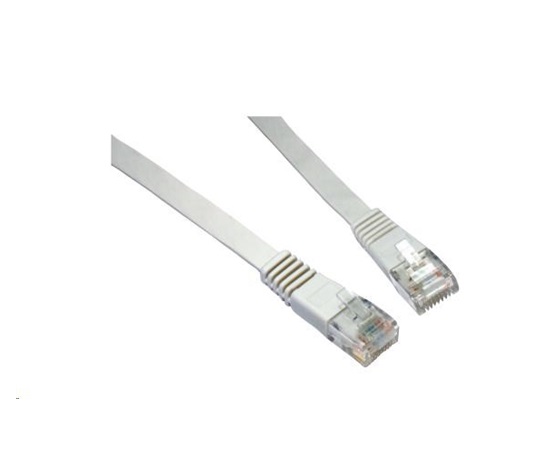 Patchcord płaski CAT6 UTP LSOH 1m szary non-snag-proof