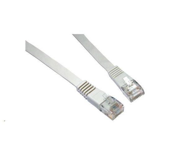 Patchcord płaski CAT6 UTP LSOH 5m szary non-snag-proof