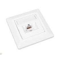 Gniazdko Solarix CAT5E UTP 1 x RJ45 pod tynk, białe