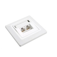 Gniazdko Solarix CAT5E UTP 2 x RJ45 pod tynk, białe