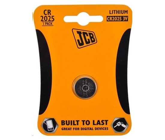 JCB knoflíková lithiová baterie CR2025, blistr 1 ks
