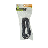 Solight flexo šňůra, 2x 1,5mm2, gumová, černá, 5m