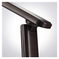 Solight LED stolní lampička s displayem, 9W, volba teploty světla, kůže, hnědá