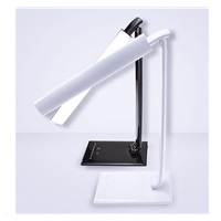 Solight LED stolní lampička stmívatelná, 12W, volba teploty světla, USB, bílý lesk