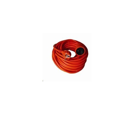 Solight prodlužovací přívod - spojka, 1 zásuvka, 25m, 3 x 1,5mm2, oranžová