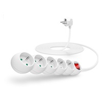 CONNECT IT prodlužovací kabel 230 V, 5 zásuvek, 5 m, s vypínačem (bílý)