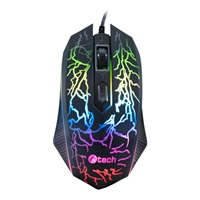 C-TECH herní myš Tychon (GM-03P), casual gaming, herní, 7 barev podsvícení, 3200DPI, USB