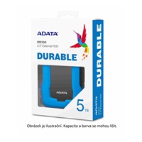 ADATA Externí HDD 2TB 2,5" USB 3.1 HD330, RED COLOR BOX, červený (gumový, nárazu odolný)