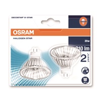 OSRAM Halogen Decostar Star 44860 ST WFL 12V 20W GU5,3 noDIM C Sklo 480cdlm 2700K 4000h (blistr 2ks)