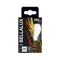 Bellalux CL P GL Fros. 2,5W 827 E14 250lm 2700K (CRI 80) 15000h A++ (Krabička 1ks)