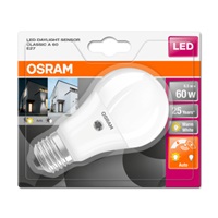 OSRAM LED STAR+ CL A Daylight Sensor Fros. 9W 827 E27 806lm 2700K (CRI 80) 25000h A+ (Krabička 1ks)