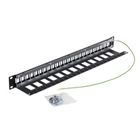 TRITON 19“ modulární patch panel pro max. 24 keystone modulů, černý
