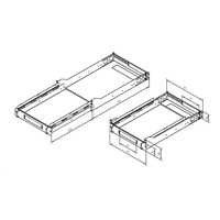 TRITON Základnová stanice pro servery 19",3U/750mm, nosnost 45kg, šedá