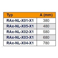 TRITON Nosné ližiny pro rozvaděč hloubky 800mm (A=380mm) - pár, černé