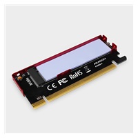 AXAGON PCEM2-S, adapter wewnętrzny PCIe x16 - M.2 NVMe M-key slot, aluminiowa pokrywa do chłodzenia pasywnego