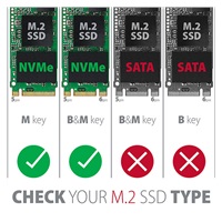 AXAGON PCEM2-S, adapter wewnętrzny PCIe x16 - M.2 NVMe M-key slot, aluminiowa pokrywa do chłodzenia pasywnego