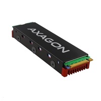 AXAGON CLR-M2, aluminiowy pasywny radiator na jedno i dwustronny dysk M.2 SSD, wysokość 12 mm