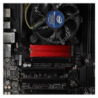 AXAGON CLR-M2, aluminiowy pasywny radiator na jedno i dwustronny dysk M.2 SSD, wysokość 12 mm